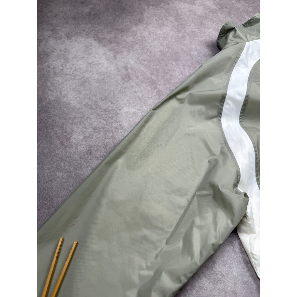 VTG Nike Windbreaker Jacket Mens XXL Gray White Full Zip Mesh Swoosh Y2K 90s - Picture 12 of 16